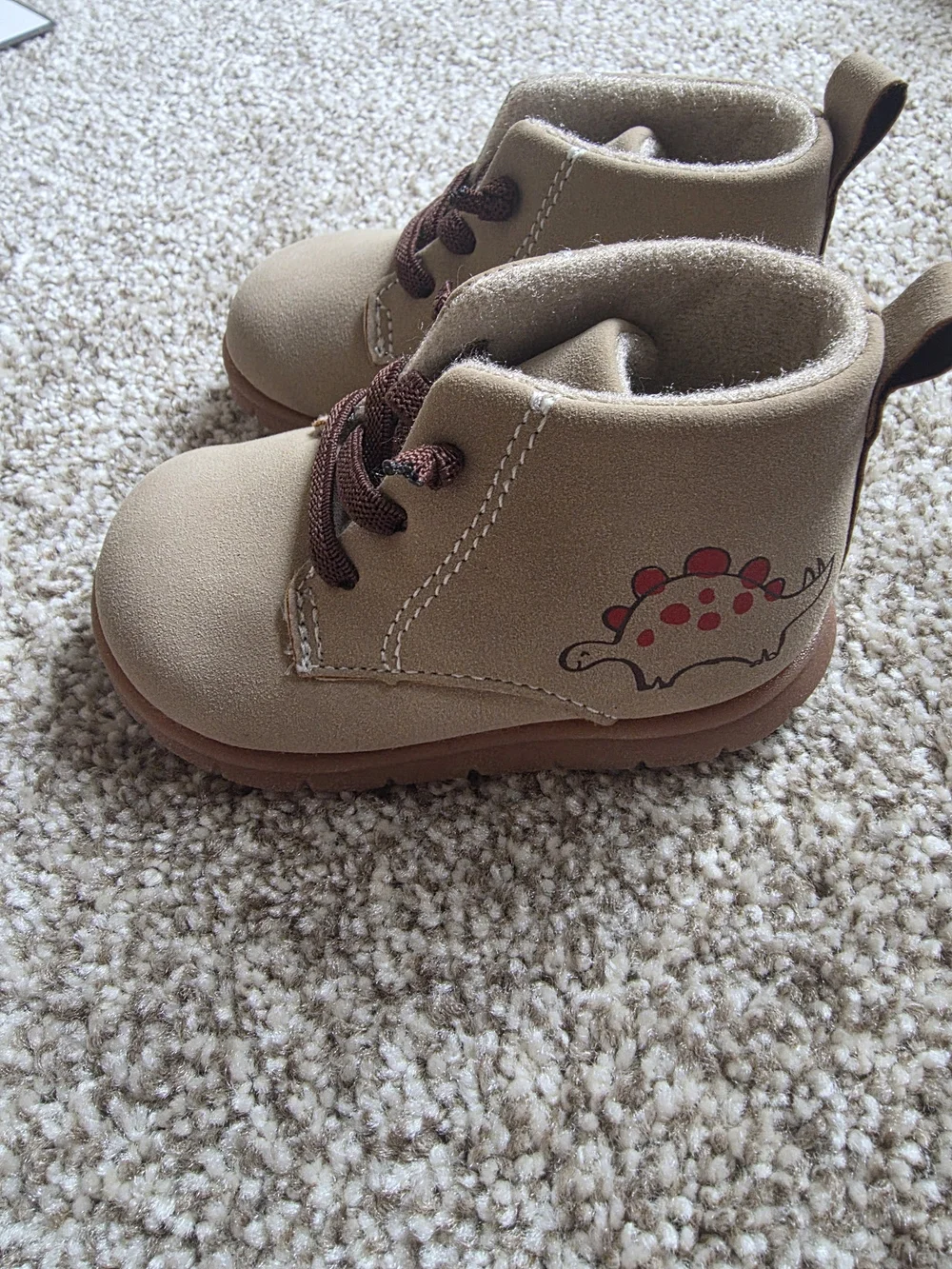 Carter's Tan and Brown Toddler Lace-Up Boots